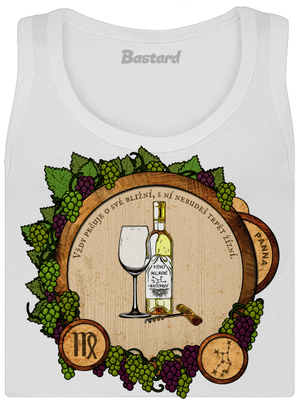 Vinný horoskop: Panna dámské tílko klasické White