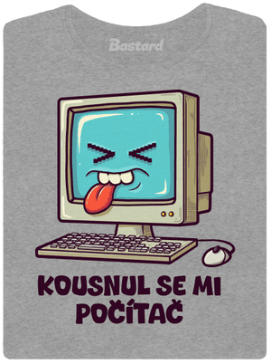 Kousnul se mi počítač dámské tričko Dark Gray Melange