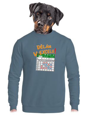 Dělám v Excelu unisex mikina bez kapuce Nordic Blue