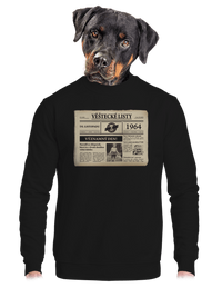 unisex mikina bez kapuce