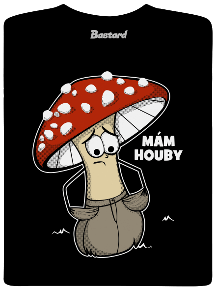 Mám houby pánské tričko Black