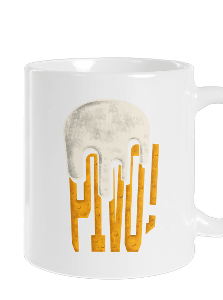Nápis Pivo klasický hrnek White