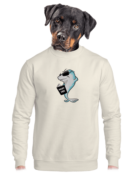 Moby Dick unisex mikina bez kapuce Off White