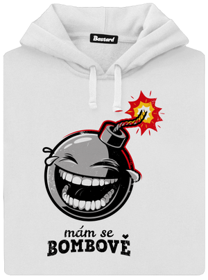 Mám se bombově dámská mikina klokanka White