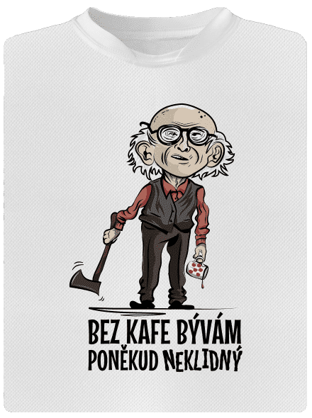 Neklidný bez kafe pánské sportovní tričko White