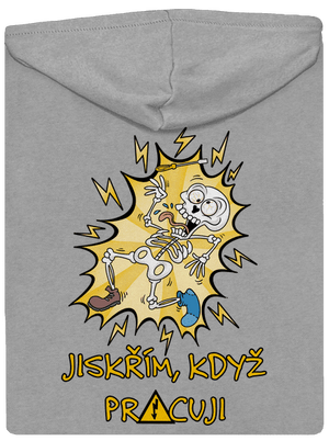 Jiskřím pánská mikina na zip Light Melange