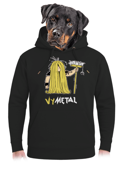 Metalista unisex mikina premium Dark Black
