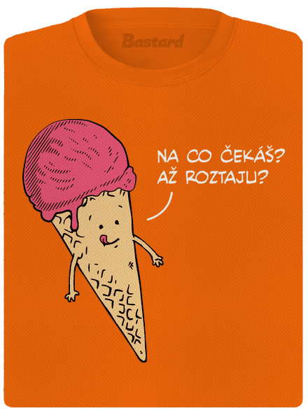 Zmrzlina dámské sportovní tričko Neon Orange