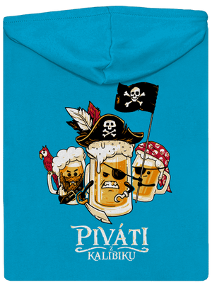 Piváti z Kalibiku dámská mikina na zip Blue Atol