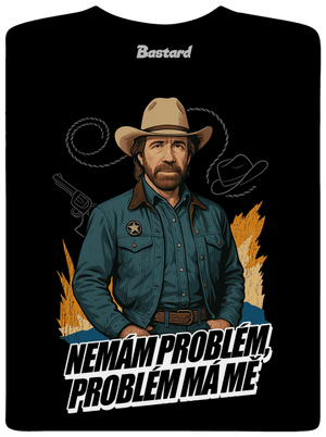 B19: Chuck Norris z Walker, Texas Ranger pánské tričko Black