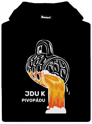 Pivopád pánská mikina klokanka Black