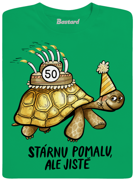 Stárnu pomalu pánské tričko Kelly Green