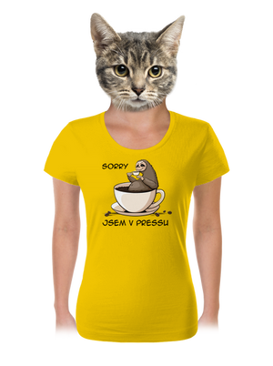 V pressu dámské tričko Yellow