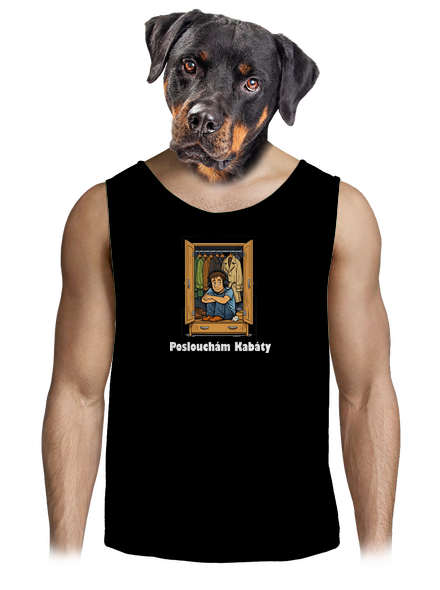 Poslouchám Kabáty pánské tílko Black