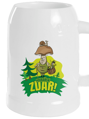 Houbaření zdar půllitr White