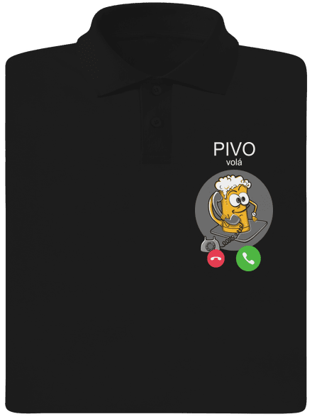 Pivo volá pánská polokošile Black