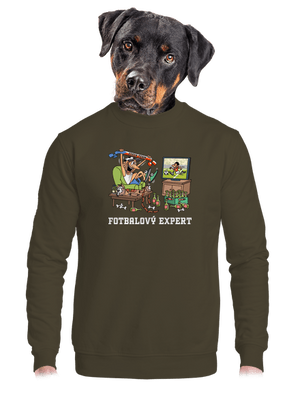 Fotbalový expert unisex mikina bez kapuce Urban Khaki