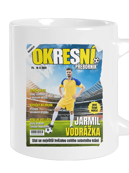 Fotbalová hvězda velký hrnek White