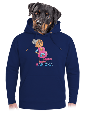 B jako babička unisex mikina premium Navy