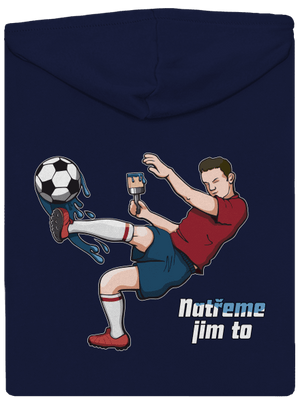 Natřeme jim to - Fotbal pánská mikina na zip Navy