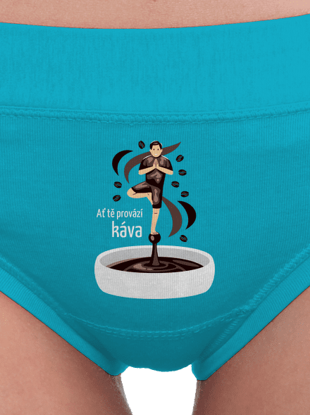 Káva provází dámské kalhotky Turquoise