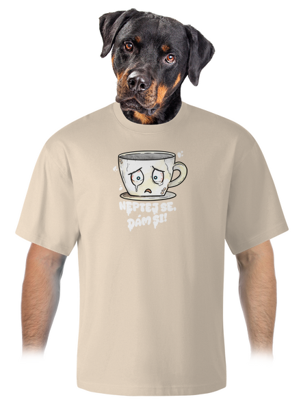 Neptej se, dám si unisex tričko oversized Almond