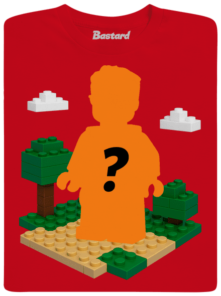 Lego postava z vlastní fotky dětské tričko Red