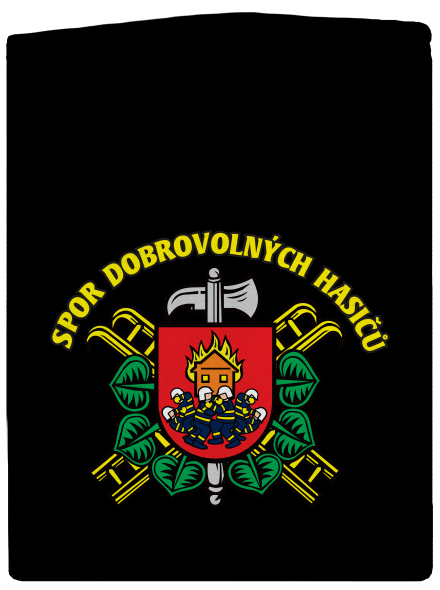 Spor dobrovolných hasičů pánská mikina na zip Black