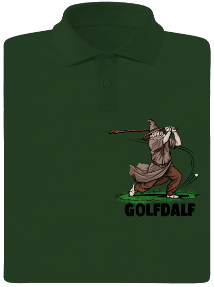 Golfdalf pánská polokošile Bottle Green Mal