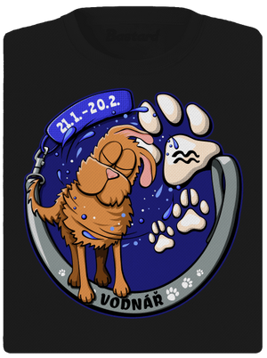 Psí horoskop: Vodnář dámské sportovní tričko Black