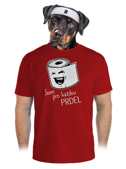 Prdel pánské sportovní tričko Red Mal