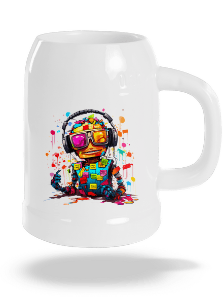Workaholic robot půllitr White