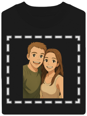 Ghibli efekt z vlastní fotky unisex mikina bez kapuce Black