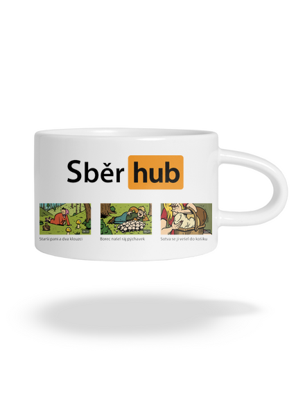 Sběr hub hrnek makronka White