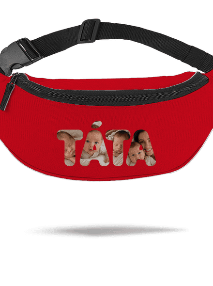 Nápis táta z vlastních fotek ledvinka Red