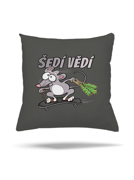 Šedí vědí - myšák polštář Gray Pol