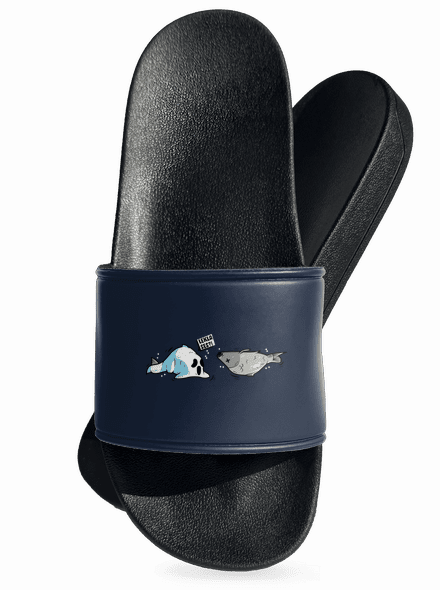 Leklá ryba pantofle Navy