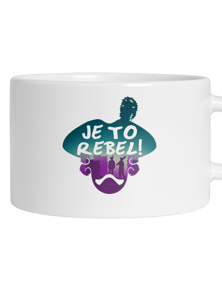 Je to rebel hrnek makronka White