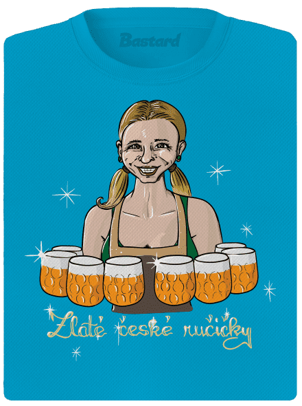 České ručičky dámské sportovní tričko Blue Atol