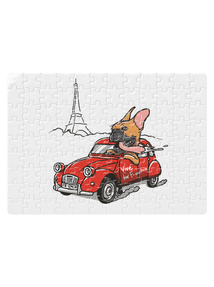 Francouzský buldoček puzzle White