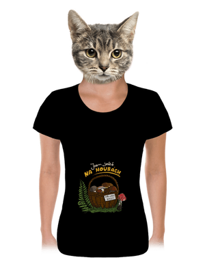 Na houbách dámské tričko Black