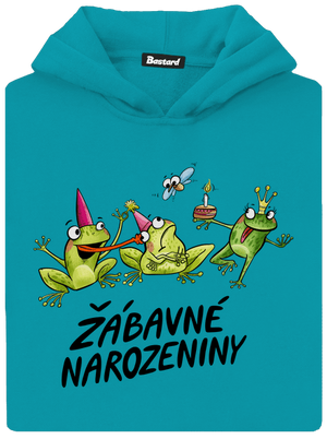 Žábavné narozeniny dětská mikina klokanka Hawaiian Blue