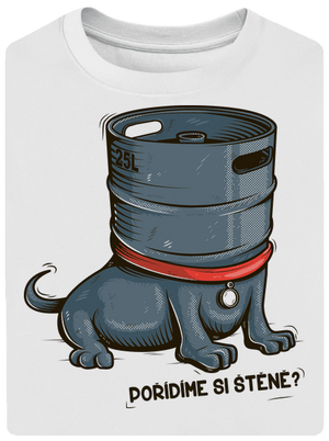 Štěně unisex tričko oversized White