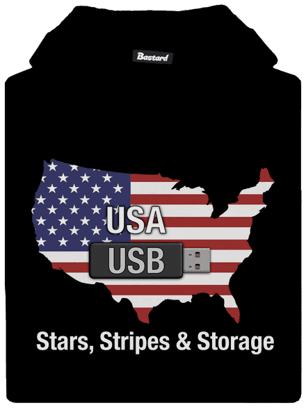 USA a USB dětská mikina klokanka Black