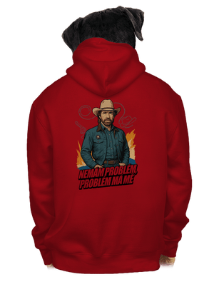 B19: Chuck Norris z Walker, Texas Ranger pánská mikina na zip Red