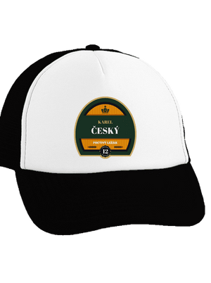 Pivní etiketa kšiltovka truckerka Black cap