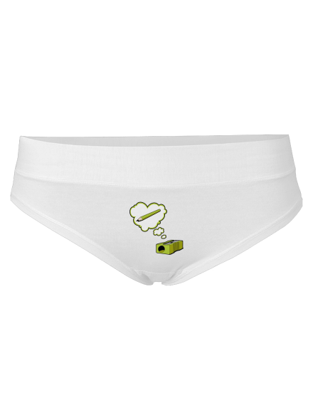 Tužka a Ořezávátko dámské kalhotky White