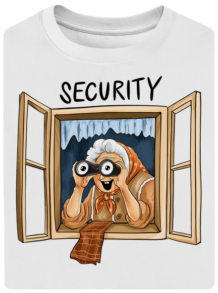 Security babička unisex tričko oversized White