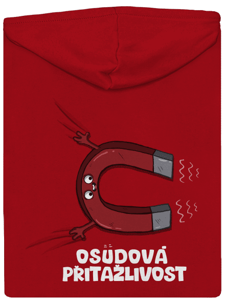 Osudová přitažlivost pánská mikina na zip Red
