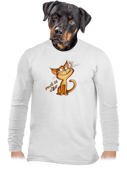 Pojď se lísat pánské dlouhý rukáv White
